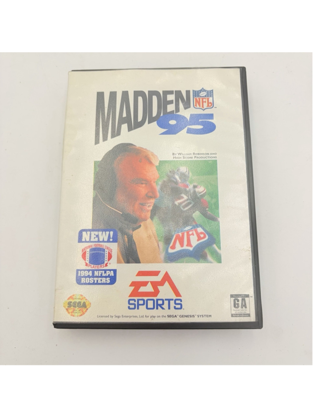 Madden NFL '95 (Sega Genesis, 1994) Complete in box | Tested With Team Book